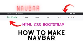 Making Navbar Of Our ECommerce Website  How to make a website  Episode 1 [upl. by Essirehs232]