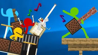 Note Block Battle  Animation vs Minecraft Shorts Ep 16 Music by AaronGrooves [upl. by Tami317]