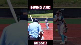 🥎Swing and a Miss Pitcher Outsmarts Batter softball 🥎 [upl. by Alleynad]