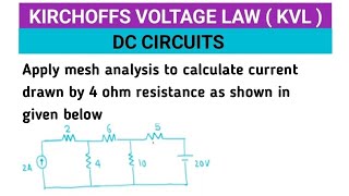 KIRCHHOFFS VOLTAGE LAW KVL  KIRCHHOFFS VOLTAGE LAW KVL BASIC ELECTRICAL ENGINEERING BEE [upl. by Aleacem373]