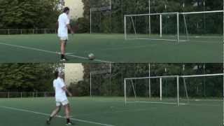 David BECKHAM FREE KICK Training Soccer drills Amazing Free Kick Goal Robert Lewandowski [upl. by Iphigeniah794]