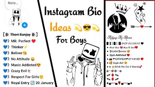 Instagram Bio Ideas New Trick 2024  Insta Bio for Boys  Best Profile Bio for Instagram [upl. by Aschim]