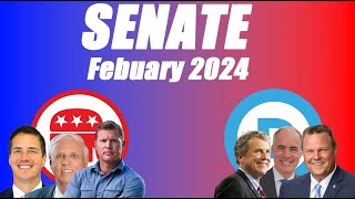 The 2024 Senate Election As Of February 25th 2024 [upl. by Werdma]