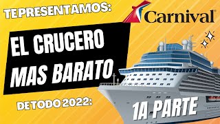 El crucero más BARATO de 2022 casi GRATIS 40us PP el Carnival Radiance carnival [upl. by Suirtimed]