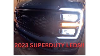 2023 Ford Superduty F250 and F350 LED headlight fog light and zone lighting features [upl. by Leith]