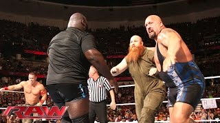 John Cena Big Show amp Mark Henry vs The Wyatt Family Raw Aug 25 2014 [upl. by Brunk]