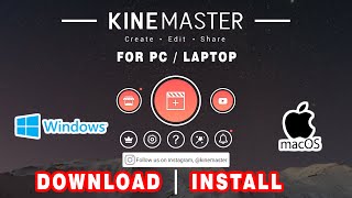 CARA DOWNLOAD amp INSTALL KINEMASTER PRO DI PC  LAPTOP GRATIS   TANPA WATERMARK [upl. by Llehctim468]