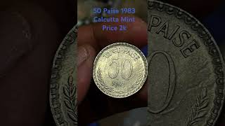 50 Paise 1983 Calcutta Mint Copper Nickel coin [upl. by Enram911]