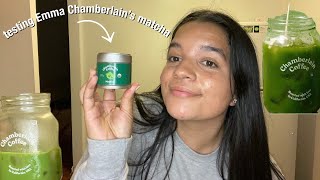 MAKING EMMA CHAMBERLAIN’S MATCHA reviewing her new matcha [upl. by Zemaj]