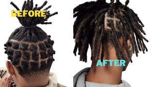 HOW TO CUTTING AND REATTACHING CROCHET DREADLOCS EXTENSIONS ON SHORT NATURAL LOCS [upl. by Sachs]