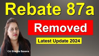 Sec 87a rebate New tax regime AY 2425 Rebate on Short term gain fy 2324 Rebate on Special Income [upl. by Susie]