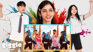 Korean Teens Try Iconic Bollywood Dances For the First Time Ft Aria of XIN [upl. by Ellebasi83]