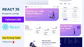 React JS Project using Tailwind CSS for Beginners  React JS Tutorial 2023 [upl. by Hartmann]
