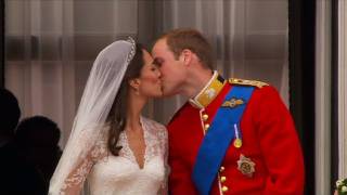 William and Kate Kiss on the Balcony  The Royal Wedding  BBC [upl. by Lebiralc]