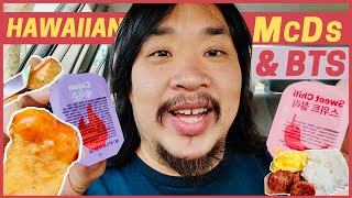 Eating ALL the Hawaiian McDonalds Menu Items and BTS Meal in Hawaii [upl. by Jacinthe]