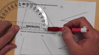 Measuring Angles Using A Protractor [upl. by Avilla]