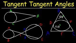 Tangent Tangent Angle Theorems  Circles amp Arc Measures  Geometry [upl. by Oigile]