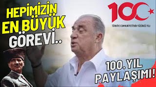 Fatih Terimin Cumhuriyetin 100Yılı İçin Yaptığı Konuşma Tüyleri Diken Diken Etti [upl. by Sidwel]