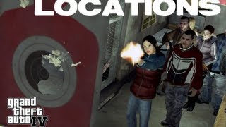 Grand Theft Auto IV  Locations Of The Weapon Store [upl. by Rhyner]