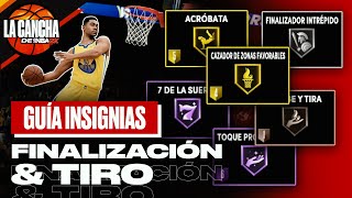 LAS MEJORES INSIGNIAS de FINALIZACIÓN y TIRO en NBA 2K22 con AIRCRISS  PS4 y PS5 [upl. by Ainitsirk239]