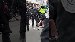 Canadian police attack proPalestine demonstrators at Toronto protest [upl. by Stepha]