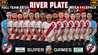 RIVER PLATE Facepack PES 2021  25 Players  Season 2324 SIDER ◆ CPK ⚽ أوجه ريفر بلايت موسم 2324 [upl. by Ethelind]