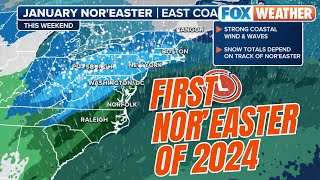 First Nor’easter Of 2024 Could Blast East With Significant Snow From New York To Washington [upl. by Kramnhoj]