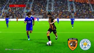 Hull City vs Leicester City Highlights  EFL Championship 2324  PES 21 [upl. by Lamonica]