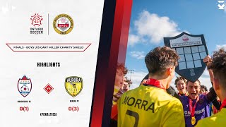 HIGHLIGHTS  Boys U15 Gary Miller Charity Shield Finals [upl. by Rimidalv]