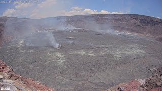 Timelapse showing rise of Halema‘uma‘u crater floor [upl. by Drawe]