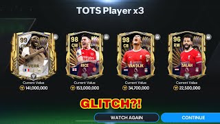 BIGGEST TOTS GLITCH UNLIMITED TOTS PLAYERS AND EXCHANGE PACKS IN TOTS FC MOBILE [upl. by Narmak]