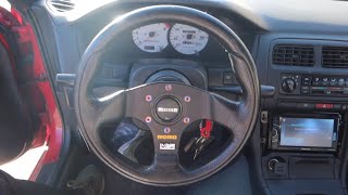 S14 quick release steering wheel install with working horn [upl. by Elitnahc]