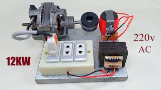 How to make free electricity 220V AC energy powerful electric generator with PVC copper wire magnet [upl. by Becca927]