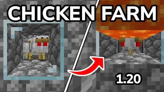 Easiest Chicken Farm Without ComparatorsObservers Minecraft 121  Infinite Food amp Feathers [upl. by Buffy]