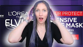 LOREAL ELVIVE COLOUR PROTECT INTENSIVE PURPLE MASK REVIEW [upl. by Nirro875]