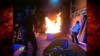 Kane Chokeslams The Undertaker Into His Mothers Casket 42098 [upl. by Enyallij733]