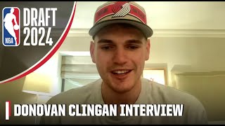 Donovan Clingan on the immediate impact he plans to make with the Blazers  NBA on ESPN [upl. by Oaoj113]