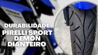 DURABILIDADE DO PNEU DIANTEIRO PIRELLI SPORT DEMON  YAMAHA FAZER 250 [upl. by Winou]