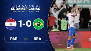 PARAGUAY vs BRASIL 10  RESUMEN  ELIMINATORIAS SUDAMERICANAS  FECHA 8 [upl. by Goldner]