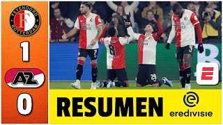 FEYENOORD y SANTIAGO GIMÉNEZ consiguen la victoria por 10 ante AZ en durísimo partido  Eredivisie [upl. by Jimmie866]