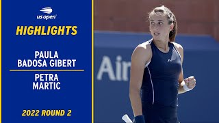 Paula Badosa Gibert vs Petra Martic Highlights  2022 US Open Round 2 [upl. by Anivle206]