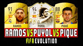 RAMOS VS PUYOL VS PIQUE 🔥 FIFA EVOLUTION ⭐ FIFA 10  FIFA 22 [upl. by Girhiny]