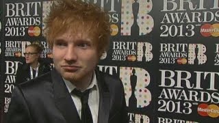 Brit Awards Ed Sheerans rooting for Ben Howard at the BRITS 2013 [upl. by Terrance]