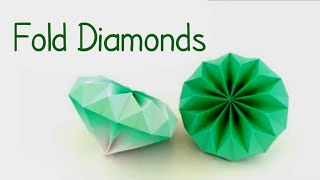 Origami Diamond Easy  How to Make a Paper Diamond  Diamond Origami [upl. by Slen]