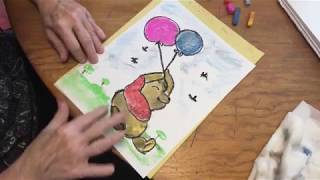 How to Draw Winnie the Pooh in Chalk Pastels [upl. by Sachiko939]