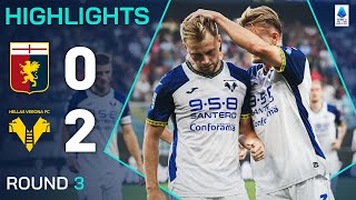 GENOAVERONA 02  HIGHLIGHTS  Verona seal second win in three  Serie A 202425 [upl. by Biegel]