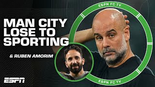 FULL REACTION Manchester City LOSE to Ruben Amorim amp Sporting in the Champions League 😳  ESPN FC [upl. by Ardnaid]