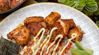 VIRAL TIKTOK Salmon Rice Bowl Recipe [upl. by Layney]