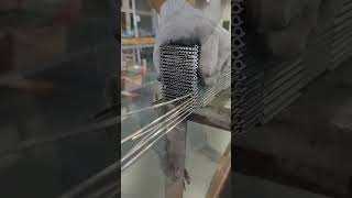 Folding a diamond screen door with stainless steel strip connections greater strength [upl. by Purdum]