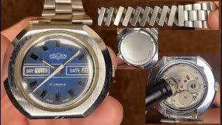 Vulcain Day Date Caliber 2064 Swiss Vintage Mechanical Watch Movement sound Appearance etc [upl. by Barbara996]